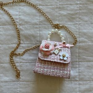 Ce ce co. Tweed fancy purse with charms